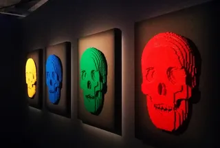 艺术、视图、nathan sawaya、乐高、砖、雕塑、框架、头骨