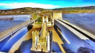 康威城堡，威尔士，康威，英国目的地，海洋，城堡，河流，桥梁-人造结构