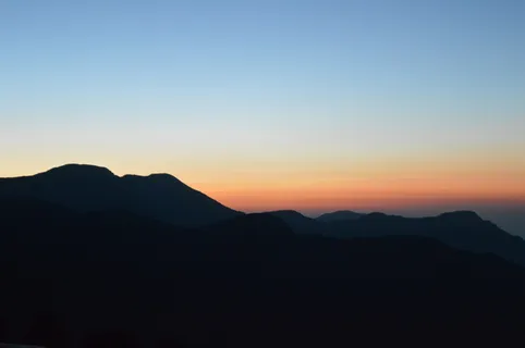 天空，山脉，风景-自然，剪影，自然之美，宁静的景色，日落，宁静