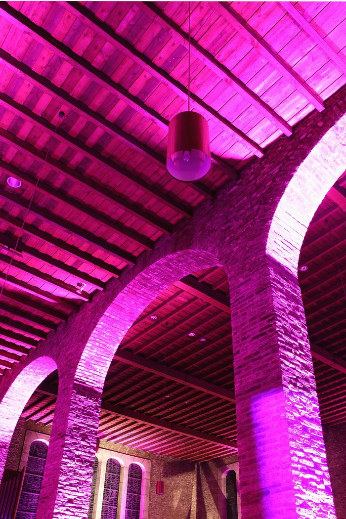 教堂、拱顶、毯子、回廊、内部、柱状、灯光、拱廊