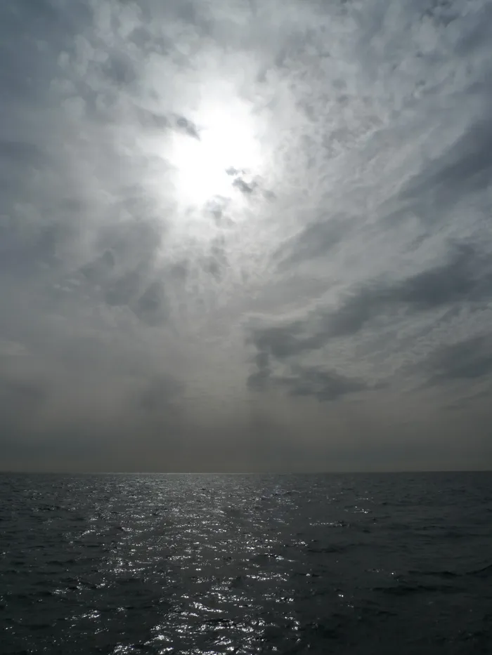 天空，航行，壮丽，天空，航行，开阔，水域，壮丽的天空，在开阔的水域航行