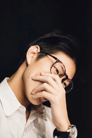 成人、商务、可爱、优雅、眼睛、脸、时尚、头发