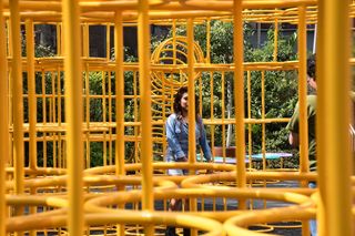 形态、轮廓、cdmx、颜色、墨西哥城、一人、站立、肖像