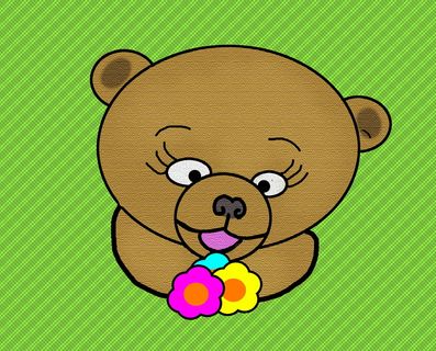 熊，泰迪熊，泰迪熊，绿色，熊，可爱，动物，多色