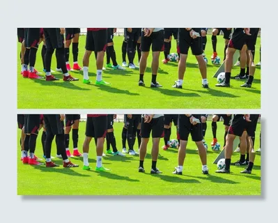 照片，足球队，下，身体，运动，休闲，足球，球，冲刺