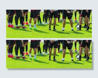 照片，足球队，下，身体，运动，休闲，足球，球，冲刺