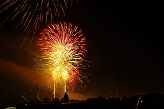 火，技巧，聚会，7月14日，烟花，夜晚，事件