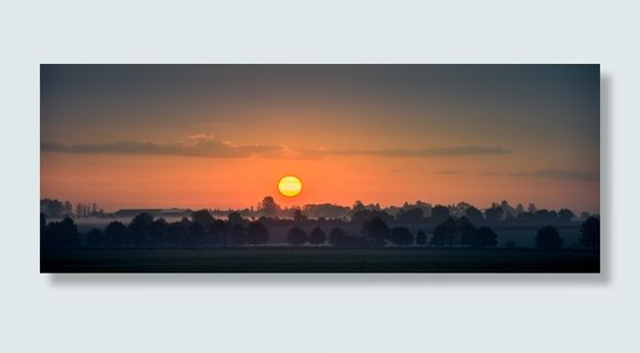 日出、心情、晨曦、橙色、雾、自然、景观