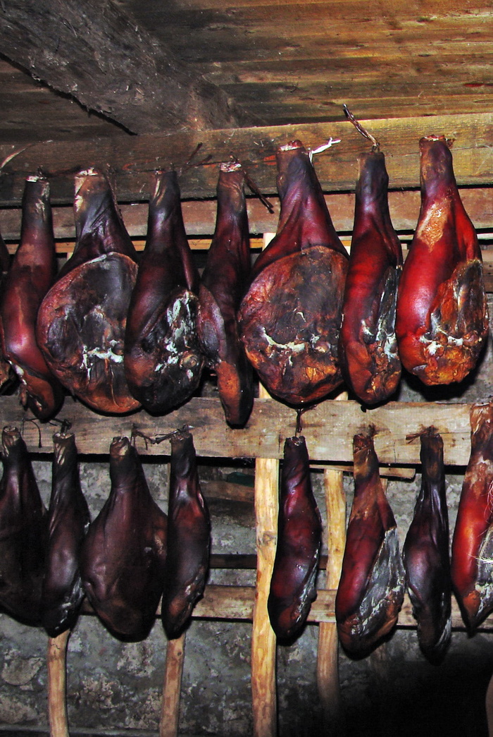 火腿，食物，烟熏，猪肉，腿，肉，烟熏猪肉腿，美味