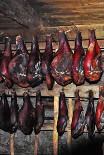 火腿，食物，烟熏，猪肉，腿，肉，烟熏猪肉腿，美味