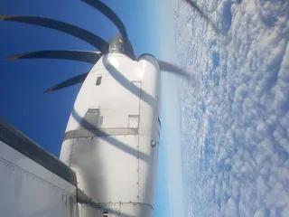 葡萄牙，波尔图，航空，白色，蓝色，飞行，喷气式飞机，云