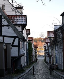 胡同，海景，弗伦斯堡，历史中心，建筑，梅克伦堡，建筑，氛围