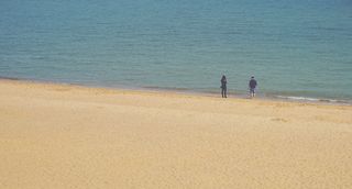 海岸线，水，人，人，自然，户外，海洋，海洋