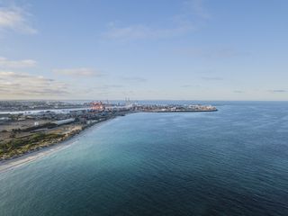 澳大利亚、弗里曼特尔、波浪、蓝色、水、码头、建筑、城市