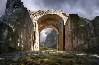 低，角度照片，混凝土，废墟，拱门，废墟，旅游，历史