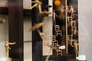 法国、昂热、艺术、商店、展示、灯光、室内、选择性聚焦