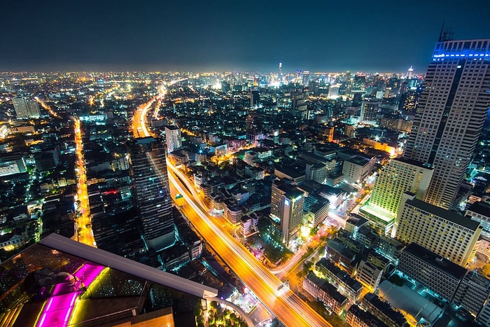 泰国曼谷市夜景