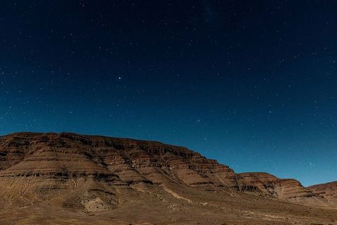 棕色的山，风景，镜头，高原，夜晚，山，山，高地