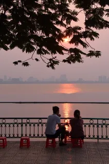 河内,城市,越南,湖泊,日落,浩瀚,水,天空 河内,城市,越南,湖泊,日落,浩瀚,水,天空