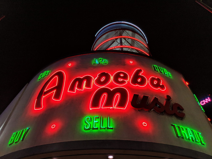 美国洛杉矶日落大道6400号霓虹灯，商标，标志，符号