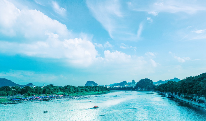 桂林, 漓江, 夏天, 天空, 水, 云 - 天空, 海, 风景 - 自然