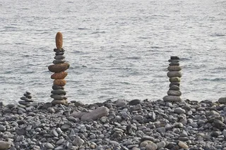 稳定性，水，禅，石头，石头-物体，卵石，岩石，水