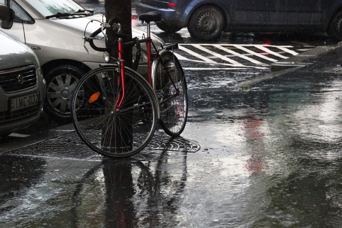 自行车，街道，自行车，欧洲，城市，经典，雨，城镇