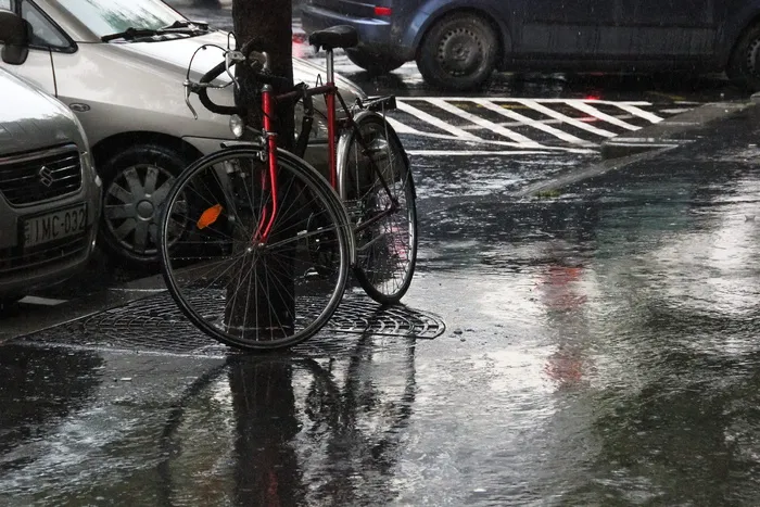 自行车，街道，自行车，欧洲，城市，经典，雨，城镇