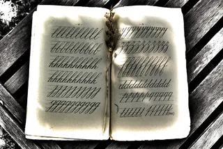 邮件、书写、旧书、书籍、黑白、评论、草书、无人