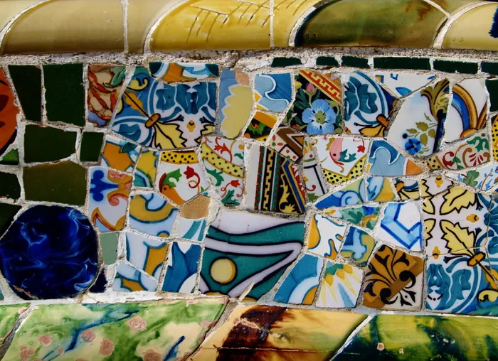 抽象绘画，park，guell，高迪，欧洲，建筑，西班牙，park guell