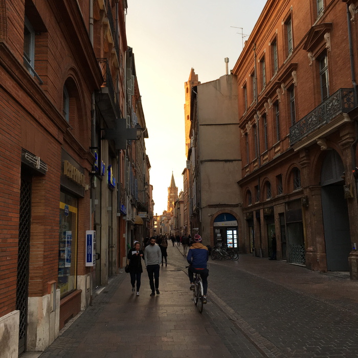 图卢兹，街道，日落，建筑，建筑外观，建筑结构，城市，建筑