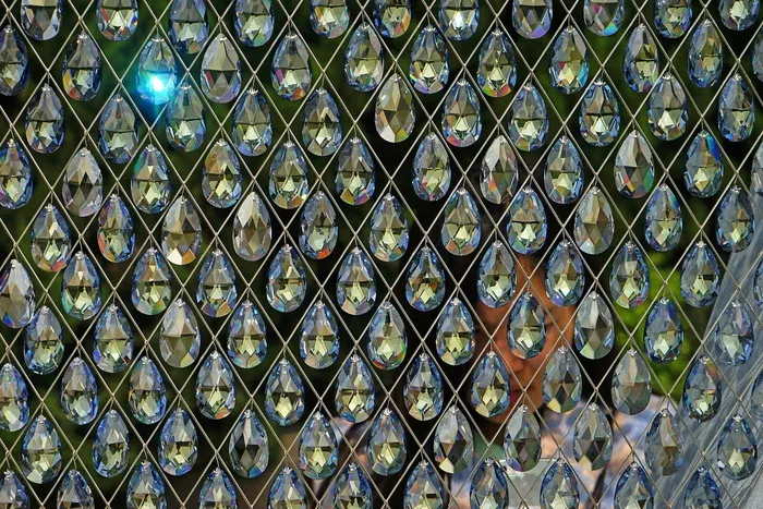 水晶玻璃装饰，水晶，钻石，精致，光线，图案，背景，全框架