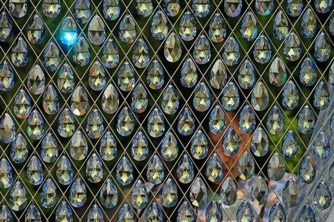 水晶玻璃装饰，水晶，钻石，精致，光线，图案，背景，全框架