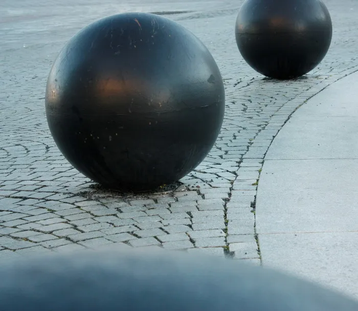 suomi, kuopio, 街道, 石头, 球, 黑色, 灰色, 三