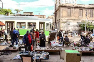 埃及、亚历山大、二手、购买、市场、人员、销售、人群