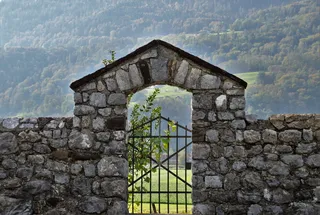 杜西亚湖, 石头, 葡萄园, 葡萄, 门, 老, 模式, 查看