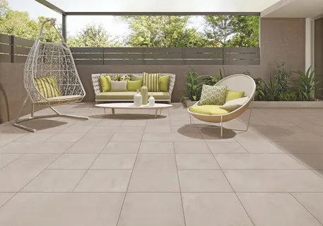 椭圆形，白色，咖啡桌，旁边，蛋椅，沙发，辛波罗，印度