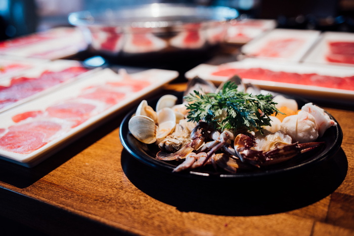 食物，餐，菜，碗，火锅，海鲜，餐桌，餐桌