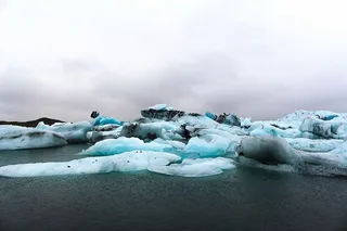 冰柱，水，白，云，时间点，摄影，冰山，多云