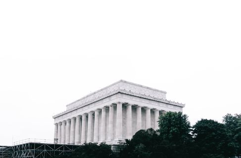 华盛顿, 美国, 2 林肯纪念 cir nw, 树, DC, 建筑, 人, 林肯