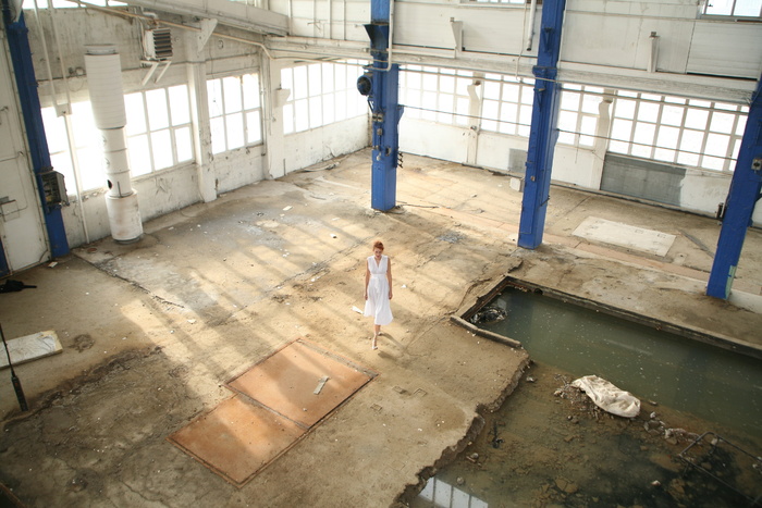 人、女人、水、建筑、废弃、建筑、混凝土、日光