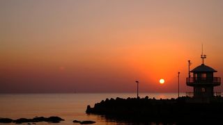 这个돚 这里，大海，江阴，日本海，海滩，日出，风景，黎明