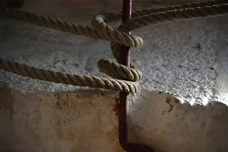 绳索、节点、绳索、固定件、链环、领带、金属、无人