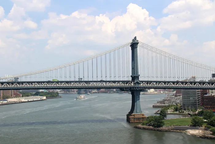 benjamin franklin bridge，纽约，美国，曼哈顿，大都会，城市景观，城市