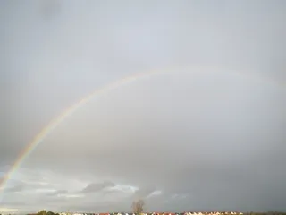 彩虹，彩色，风景，效果，景观，气象，天气，阳光