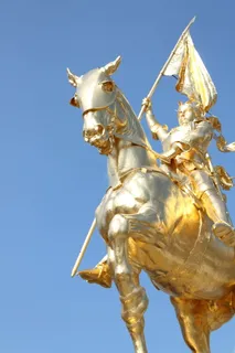 圣女贞德,黄金,雕像,圣女贞德,马,雕塑,女英雄 圣女贞德,黄金,雕像,圣女贞德,马,雕塑,女英雄