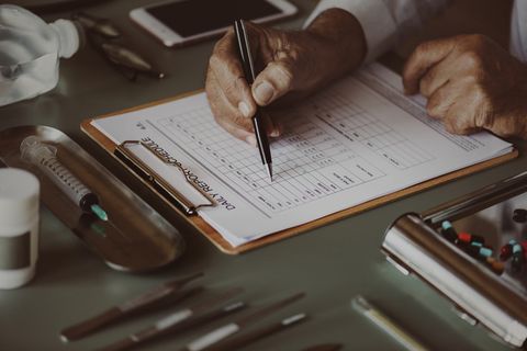 美国，美国，应用，护理，白种人，检查，检查表，诊所