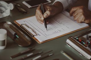 美国，美国，应用，护理，白种人，检查，检查表，诊所