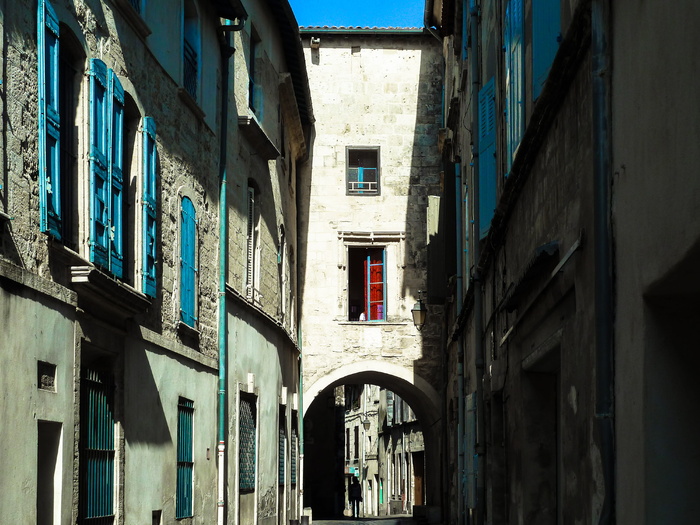 街道，Beaucaire，通道，皮埃尔，前，建筑，旧，意大利
