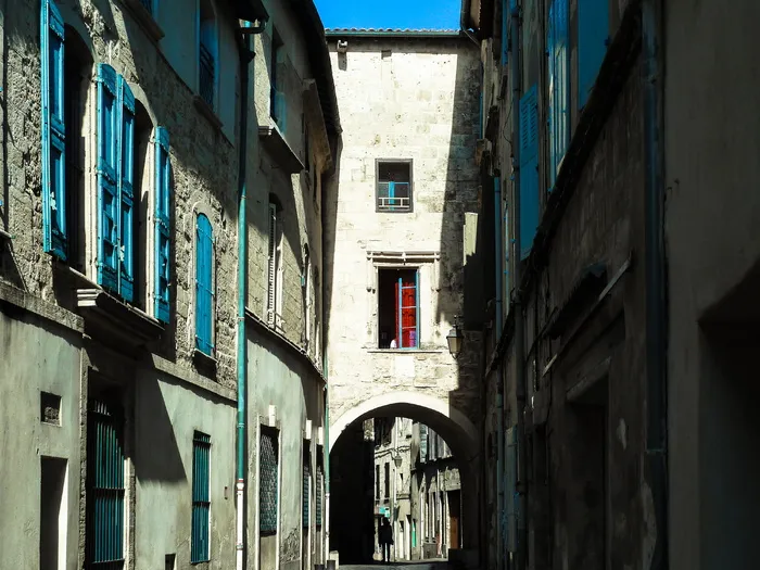街道，Beaucaire，通道，皮埃尔，前，建筑，旧，意大利